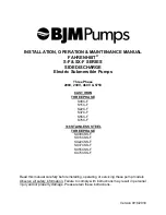 BJM Pumps FAHRENHEIT S08C-F Installation, Operation & Maintenance Manual preview