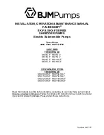 Preview for 27 page of BJM Pumps FAHRENHEIT SK-F Series Installation, Operation & Maintenance Manual