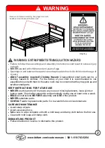 Предварительный просмотр 2 страницы BK FURNITURE 1082 (R2) Assembly Instructions Manual