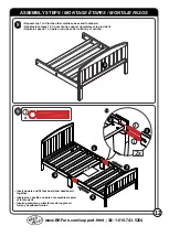 Предварительный просмотр 12 страницы BK FURNITURE HARRISBURG TODDLER BED RC5010 Assembly