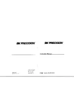 Предварительный просмотр 1 страницы BK Precision 114B Instruction Manual