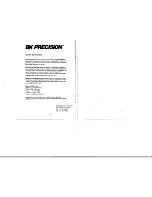 Preview for 10 page of BK Precision 114B Instruction Manual