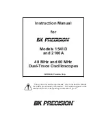 Preview for 3 page of BK Precision 1541D Instruction Manual