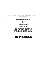 BK Precision 1715A Instruction Manual preview