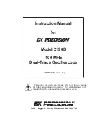 Preview for 3 page of BK Precision 2190B Instruction Manual