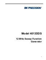 BK Precision 4013DDS Instruction Manual preview