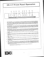 Предварительный просмотр 1 страницы BK Precision CS117 Owner'S Manual
