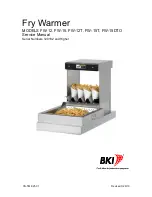 BKI Fry Warmer FW-12 Service Manual preview