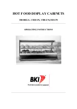 BKI Hot Food Display Cabinets CHS/1N Operating Instructions Manual preview