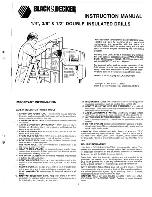 Preview for 1 page of Black & Decker 1/4", 3/8" & 1/2" double insulated drills Instruction Manual