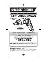 Предварительный просмотр 1 страницы Black & Decker 3.6 Volt 3 Position Pivot Screwdriver VP810 Instruction Manual