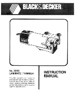 Preview for 1 page of Black & Decker 3265 Instruction Manual