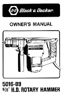 Предварительный просмотр 1 страницы Black & Decker 5016-09 Owner'S Manual