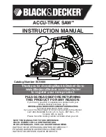 Preview for 1 page of Black & Decker Accu-Trac Saw SCS600 Instruction Manual