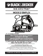 Preview for 11 page of Black & Decker Accu-Trac Saw SCS600 Instruction Manual