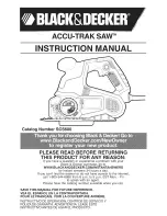 Preview for 1 page of Black & Decker ACCU-TRAK SAW SCS600 Instruction Manual