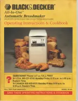 Black & Decker All-In-One B1500 Operating Instructions & Cook Book preview