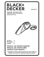 Предварительный просмотр 1 страницы Black & Decker AV1500LA Instruction Manual