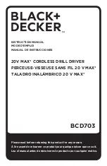 Black & Decker BCD703 Instruction Manual preview