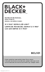 Preview for 1 page of Black & Decker BCL101 Instruction Manual