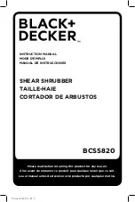 Preview for 1 page of Black & Decker BCSS820 Instruction Manual