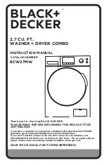 Preview for 1 page of Black & Decker BCW27MW Instruction Manual