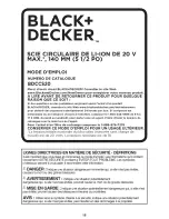 Preview for 16 page of Black & Decker BDCCS20 Instruction Manual