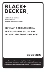 Preview for 1 page of Black & Decker BDCD12BC Instruction Manual