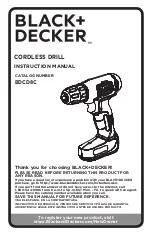 Black & Decker BDCD8C Instruction Manual preview