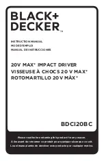 Preview for 1 page of Black & Decker BDCI20BC Instruction Manual