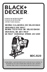 Предварительный просмотр 1 страницы Black & Decker BDCJS20 Instruction Manual