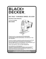 Black & Decker BDCJS20B Instruction Manual предпросмотр