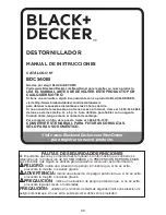 Предварительный просмотр 20 страницы Black & Decker BDCS40BI Instruction Manual