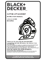 Preview for 1 page of Black & Decker BDCSMCA Instruction Manual