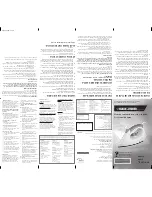 Preview for 1 page of Black & Decker BDF150-AR Use And Care Book