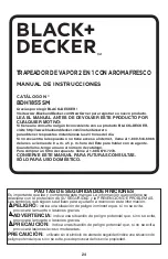 Предварительный просмотр 24 страницы Black & Decker BDH1855SM Instruction Manual