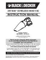 Preview for 1 page of Black & Decker BDH2000SL Instruction Manual