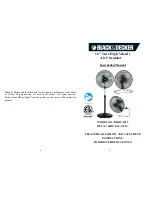 Preview for 1 page of Black & Decker BDHV-3016 Instruction Manual