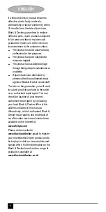 Предварительный просмотр 6 страницы Black & Decker BDLB14-XJ Quick Start Manual