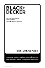 Preview for 1 page of Black & Decker BDST98376BKAEV Instruction Manual