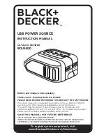 Preview for 1 page of Black & Decker BDUSB20 Instruction Manual