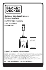 Preview for 1 page of Black & Decker BDXPA0010 Instruction Manual
