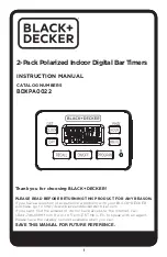 Preview for 1 page of Black & Decker BDXPA0022 Instruction Manual