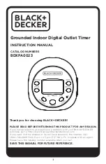 Preview for 1 page of Black & Decker BDXPA0023 Instruction Manual