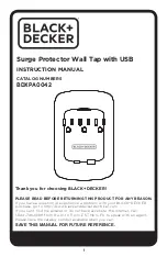 Preview for 1 page of Black & Decker BDXPA0042 Instruction Manual