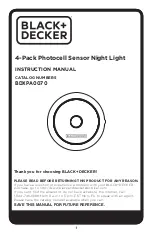 Preview for 1 page of Black & Decker BDXPA0070 Instruction Manual