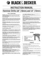 Предварительный просмотр 1 страницы Black & Decker BH50 Instruction Manual