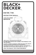 Preview for 1 page of Black & Decker BHDR401B Instruction Manual