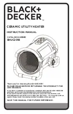 Preview for 1 page of Black & Decker BHUC201B Instruction Manual