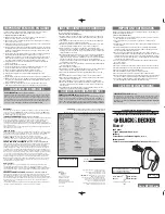 Preview for 2 page of Black & Decker Bistro MX100 Series Use And Care Book